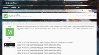 
                            13. Ayuda error files - Temas resueltos - Metin2Zone