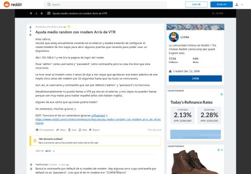 
                            5. Ayuda medio random con modem Arris de VTR : chile - Reddit