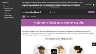 
                            1. Ayuda sobre Collaborate experiencia Ultra | Ayuda de Blackboard