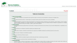 
                            5. Ayuda - Webmail Correo Andaluz