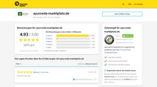 
                            12. ayurveda-marktplatz.de Bewertungen & Erfahrungen | Trusted Shops