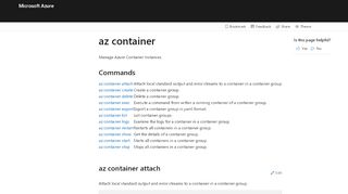 
                            8. az container | Microsoft Docs