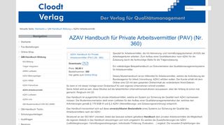 
                            1. AZAV-Arbeitsvermittl. - Cloodt Verlag