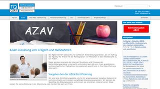 
                            8. AZAV-Zertifizierung: Zulassung für Träger und Maßnahmen - TQCert