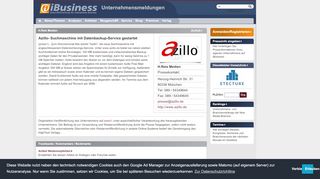 
                            9. Azillo- Suchmaschine mit Datenbackup-Service gestartet - iBusiness