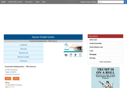 
                            11. Azura Credit Union - Topeka, KS - Credit Unions Online