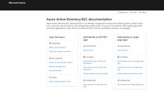 
                            6. Azure Active Directory B2C Documentation | Microsoft Docs