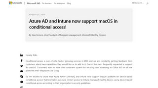 
                            3. Azure AD and Intune now support macOS in conditional access ...