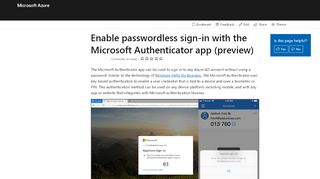 
                            2. Azure AD-Anmeldung ohne Kennwort mit der Microsoft Authenticator ...