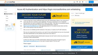 
                            8. Azure AD Authentication and https://login.microsoftonline.com ...