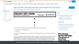 
                            12. Azure AD B2C skip login page after authenticated with social logon ...