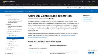 
                            4. Azure AD Connect and federation | Microsoft Docs