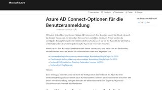 
                            5. Azure AD Connect: Benutzeranmeldung | Microsoft Docs