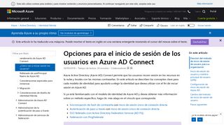
                            5. Azure AD Connect: Inicio de sesión de usuario | Microsoft Docs