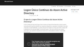 
                            12. Azure AD Connect: Logon Único Contínuo | Microsoft Docs