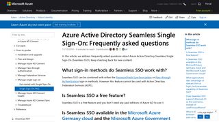 
                            9. Azure AD Connect: Seamless Single Sign-On - Frequently asked ...