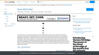 
                            8. Azure AD for Mac - Stack Overflow