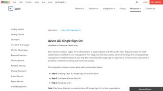 
                            13. Azure AD Single Sign-On - Zoho Vault