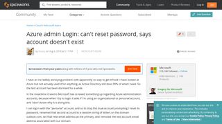 
                            11. Azure admin Login: can't reset password, says account doesn't ...