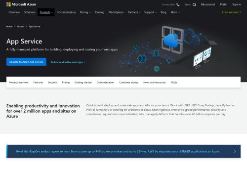 
                            2. Azure App Service – app hosting | Microsoft Azure