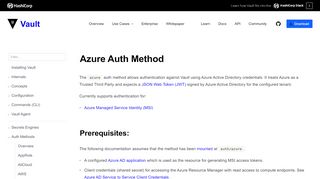 
                            8. Azure - Auth Methods - Vault by HashiCorp