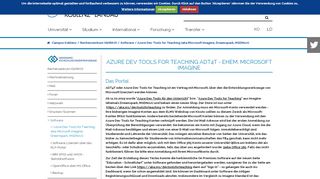 
                            10. Azure Dev Tools for Teaching - ehem. Microsoft Imagine — Universität ...