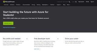 
                            4. Azure for Students – Free Acount Credit | Microsoft Azure