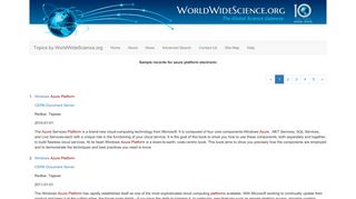 
                            7. azure platform electronic: Topics by WorldWideScience.org