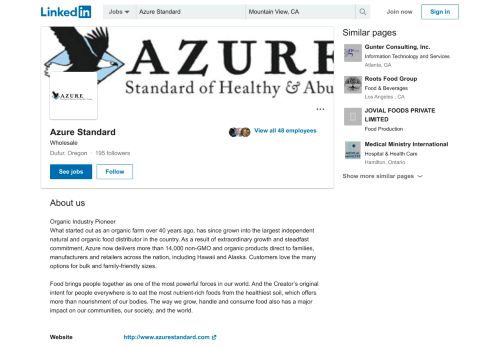 
                            6. Azure Standard | LinkedIn