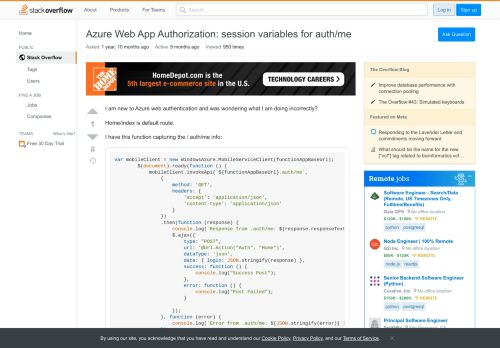 
                            11. Azure Web App Authorization: session variables for auth/me - Stack ...