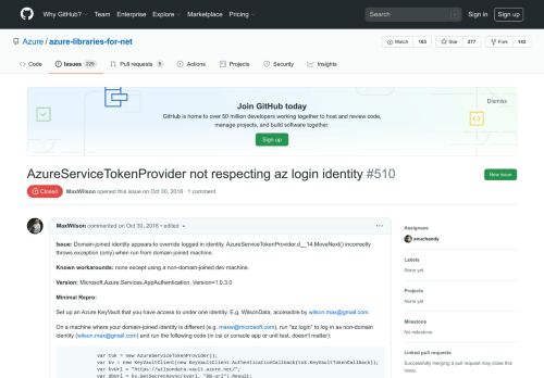
                            8. AzureServiceTokenProvider not respecting az login identity · Issue ...