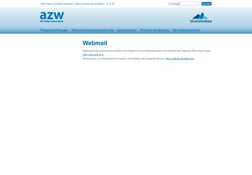 
                            5. AZW Ausbildungszentrum West • Webmail