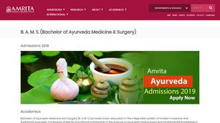 
                            13. B. A. M. S. (Bachelor of Ayurveda Medicine & Surgery) | Amrita Vishwa ...