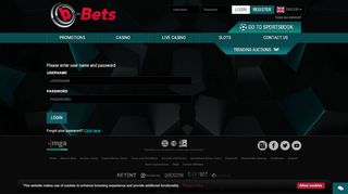 
                            9. b-Bets - enter you credentials to log in
