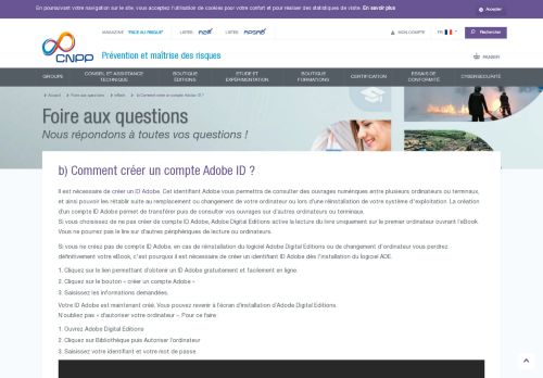 
                            9. b) Comment créer un compte Adobe ID ? - CNPP