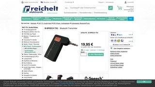 
                            7. B-SPEECH TX2: Bluetooth Transmitter bei reichelt elektronik