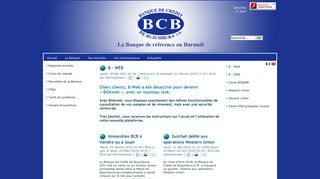
                            3. B-WEB - Banque de Crédit de Bujumbura