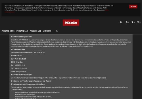 
                            5. B2B Germany - Miele Professional Online-Shop