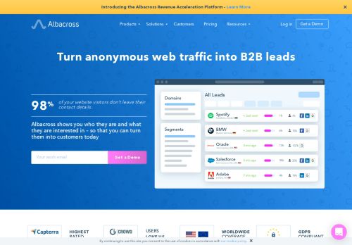 
                            5. B2B Lead Generation and Website Visitors Tracking Tool — Albacross