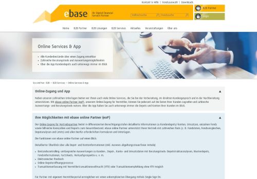 
                            5. B2B Services - Online Services & App - ebase B2B
