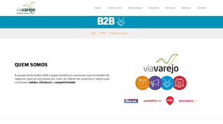 
                            8. — B2B – Via Varejo – Marketplace, Soluções e Serviços.