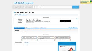 
                            3. b2b.babolat.com at Website Informer. Babolat. Visit B 2 Babolat.