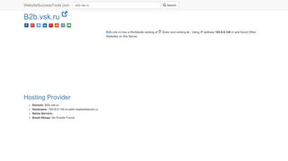 
                            11. B2b.vsk.ru Error Analysis (By Tools) - WebsiteSuccessTools.com