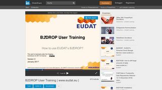 
                            6. B2DROP User Training | www.eudat.eu | - SlideShare