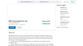 
                            11. B2R Technologies Pvt. Ltd | LinkedIn