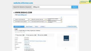 
                            7. b88ag.com at Website Informer. Login. Visit B 88 Ag.