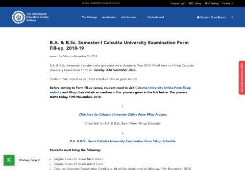 
                            13. B.A. & B.Sc. Semester-I Calcutta University Examination Form Fill-up ...