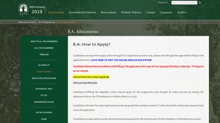 
                            2. B.A. How to Apply? | Admissions, TISS