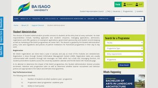 
                            1. BA ISAGO University Student Administration