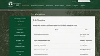 
                            8. B.A. Timeline | Admissions, TISS